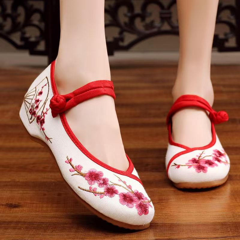 حذاء نسائي بتصميم عرقي، مزين ب - مراجعة Ethnic Fabric وسعره