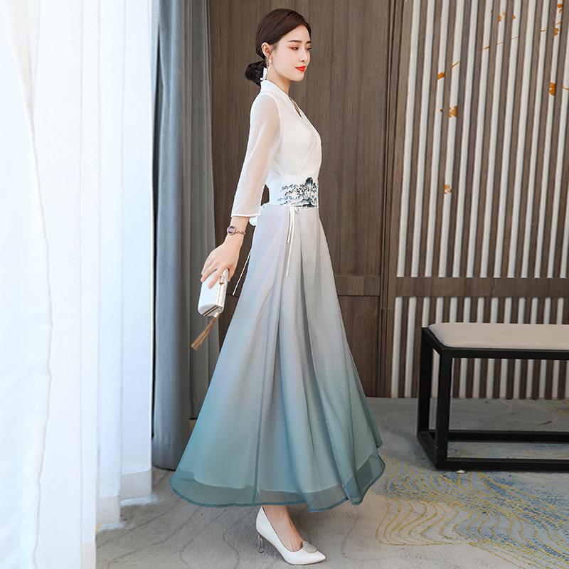 فستان هانفو صيني تقليدي للمرأة - مراجعة Ethnic Style Dresses وسعره